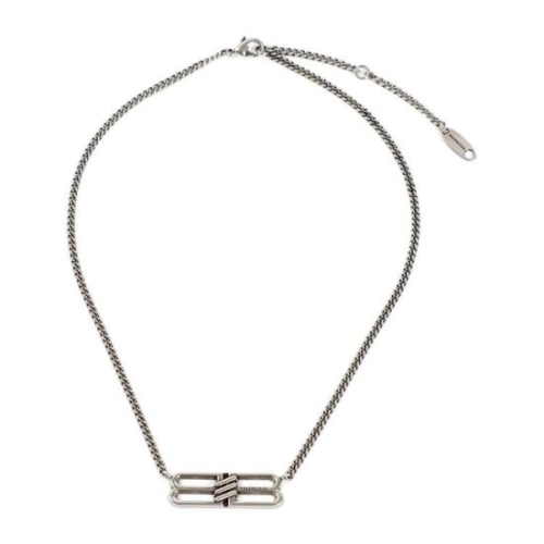 발렌시아가 BB 아이콘 로고 참 목걸이 696223TZ99I 0911ANTIQUESILVER T