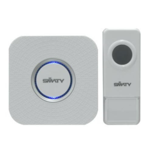 스마티 프리미엄 화이트 전기식 방수 무선초인종 (1개)_이미지