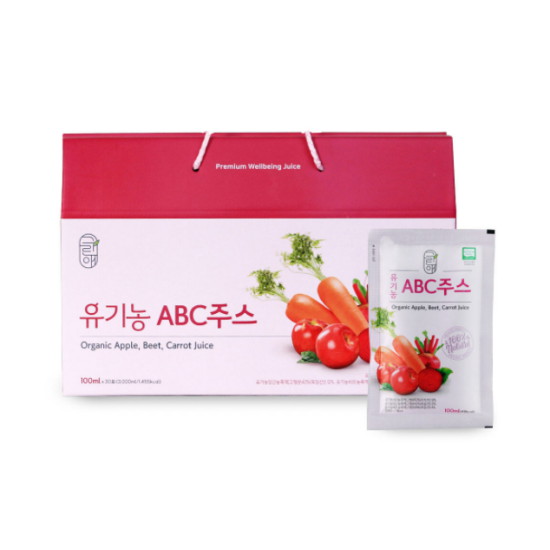 속리바이오텍 그린애 유기농 ABC주스 100ml 30포이미지입니다. 누르면 해당 게시물로 새창이동합니다.