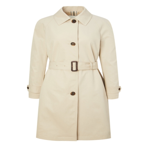 LF 헤지스레이디스 여성 베이지 스트랩 면혼방 하프코트 HSCO5A211I1