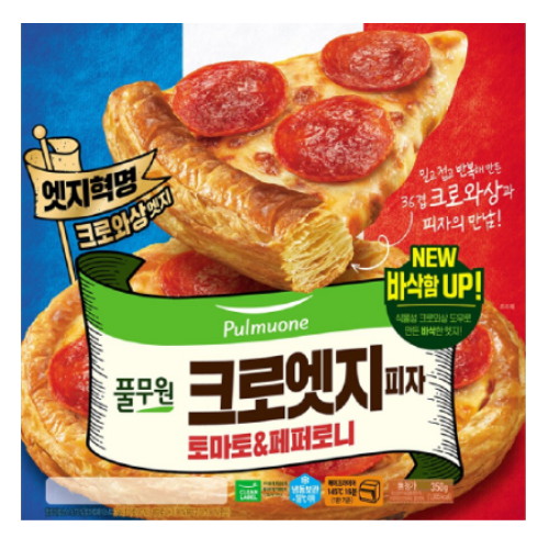 풀무원 크로엣지 피자 토마토&페퍼로니 350g이미지입니다. 누르면 해당 게시물로 새창이동합니다.