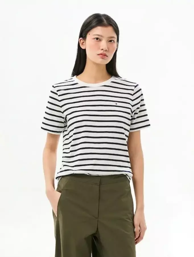 타미힐피거 크루넥 슬럽 티셔츠 T22G3TTO080WT20FA GQ0Z26032431023