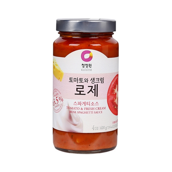 대상 청정원 토마토와 생크림 로제 스파게티소스 600g (3개)