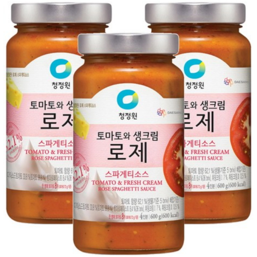 청정원 로제 스파게티소스 600g (3개)_이미지