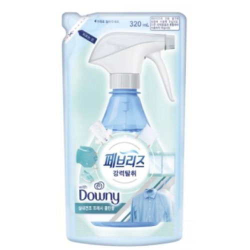 페브리즈 다우니 실내건조 프레시클린향 리필 320ml이미지입니다. 누르면 해당 게시물로 새창이동합니다.