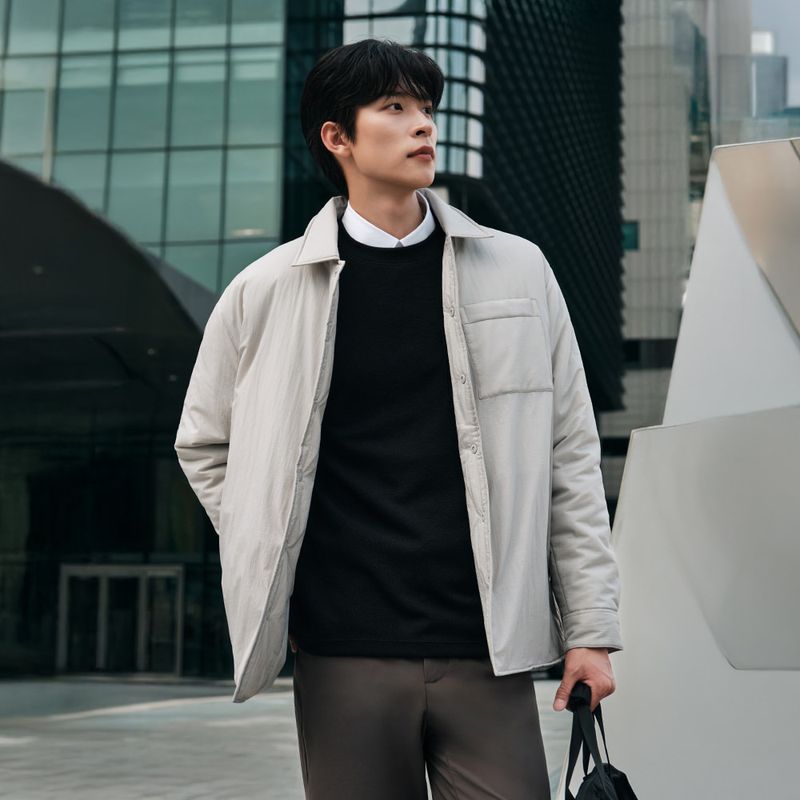 안다르 ANDAR 프리마로프트 맨즈 시티웜 패딩 자켓 MNFJK-01 152252 L 오보시디안그레이 MNFJK-01DGY L_이미지