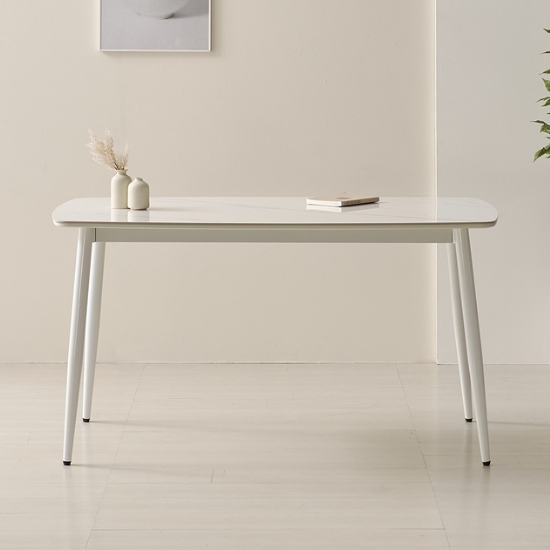 라로퍼니처 세리스 24T 유광 저소음 포세린 세라믹 식탁 1400 (의자별도)_이미지