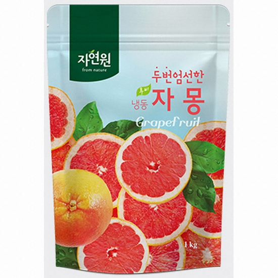 웰팜 자연원 두번 엄선한 냉동 자몽 1kg (1개)