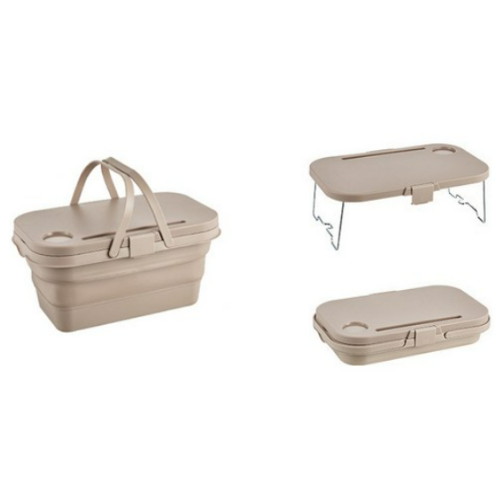 다재다능 아라다 2in1 캠핑박스 테이블 세트 베이지