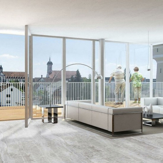 그레지오마블 화이트그레이 바닥 시트지 GJP-002