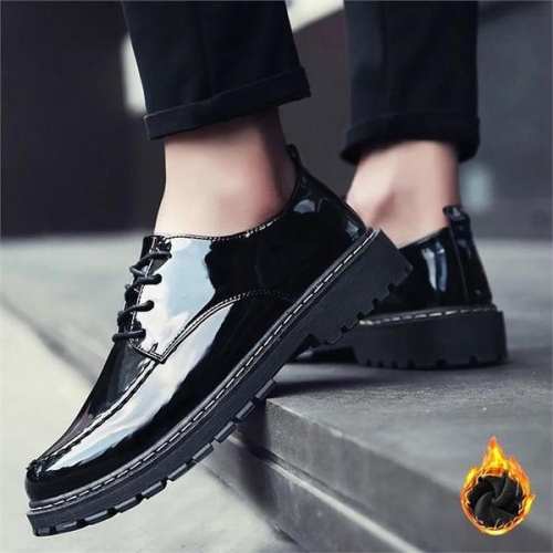 라일리 Rly 남자 데일리 겨울 기모 유광 로퍼 일상 구두 S9664902_이미지