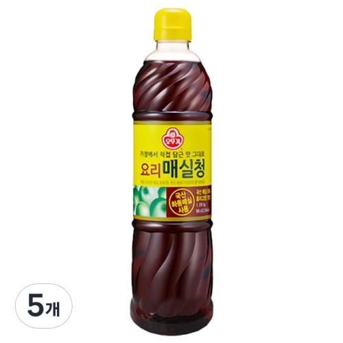 오뚜기 요리 매실청 1.19kg 5개이미지입니다. 누르면 해당 게시물로 새창이동합니다.