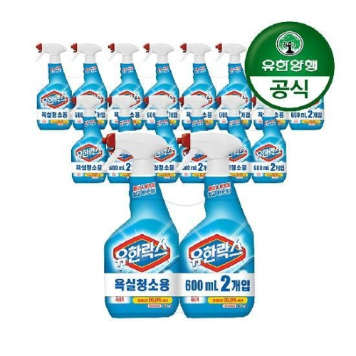 유한양행 유한락스 욕실청소용 600ml (16개)