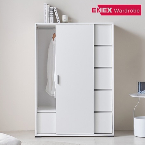 에넥스  이클립스 슬라이딩 5단서랍 싱글장 옷장 1000