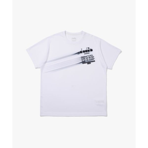 디아도라 러닝 그래픽 메쉬 반팔 티셔츠 WHITE D5221RRS15WHT_이미지