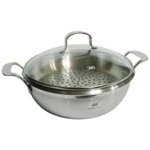 ELO 스텐 찜솥 찜냄비 찜통 채반 찜기 찜판 만두 인덕션 채망 1단 28cm_이미지