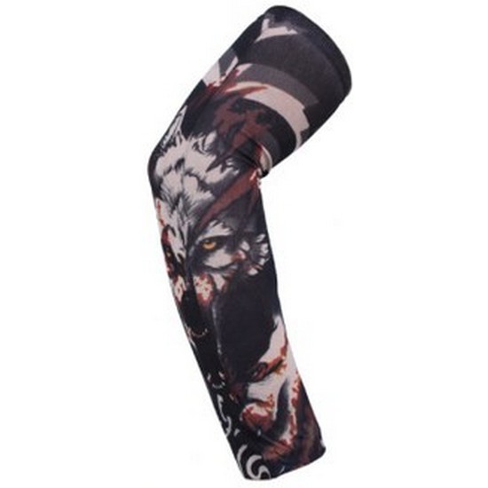 문신 팔토시 타투 이레즈미 용 쿨 햇빛 자외선 차단 긴팔 (늑대)_이미지