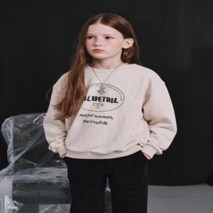 블루테일 AZG8TS06LB 심볼 그래픽 라이트베이지 맨투맨