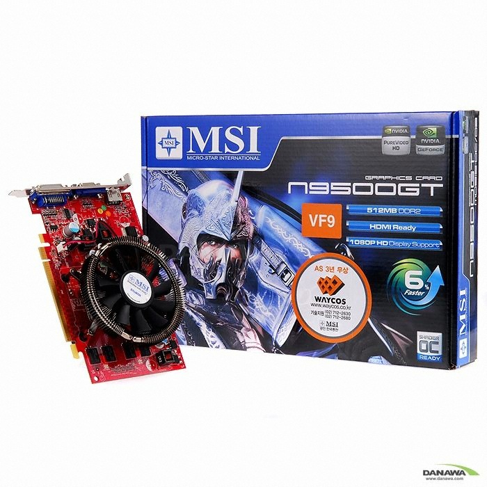 MSI 지포스 9500GT N9500GT-MD512 OC/D2 VF9 웨이코스_이미지