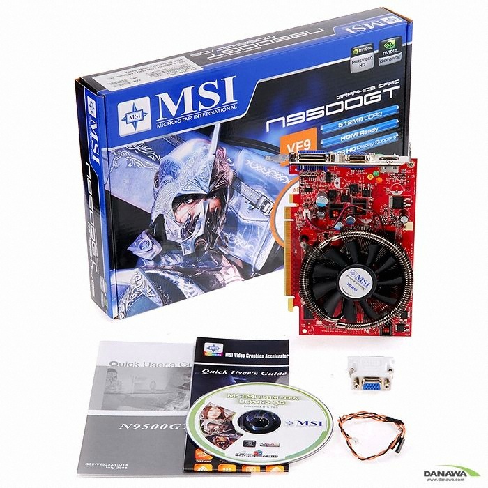 MSI 지포스 9500GT N9500GT-MD512 OC/D2 VF9 웨이코스_이미지