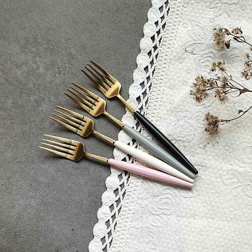 몽블랑 커트러리 에펠 골드 디저트포크_이미지