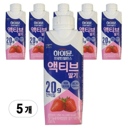 일동후디스 하이뮨 프로틴 밸런스 액티브 딸기 250ml (1개)_이미지