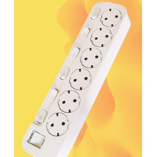 케이텍코리아 케이텍 6구 16A 메인 개별스위치 스마트 안전 멀티탭 (1.5m)