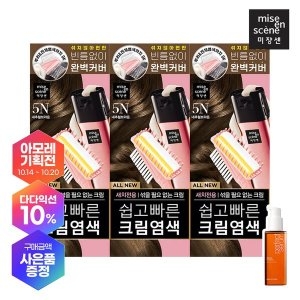 아모레퍼시픽 미쟝센 올뉴 쉽고 빠른 거품 염색약 80g (3개)