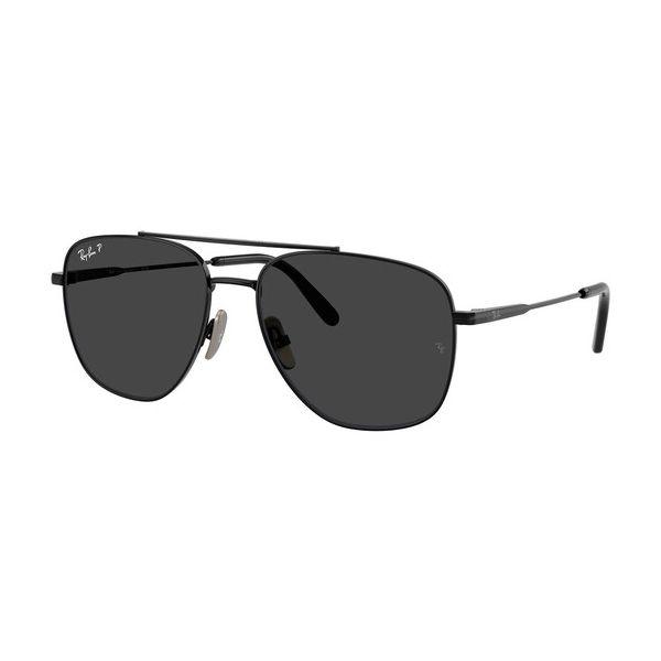 Ray-Ban 윌리엄 티타늄 편광 검정 내비게이터 남녀공용 선글라스 7609184