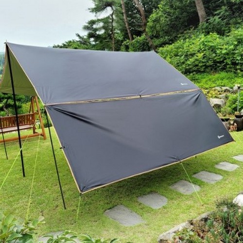 나스카피 210D 옥스포드 실버코팅 대형 렉타타프 사이드월 (400x150cm)_이미지