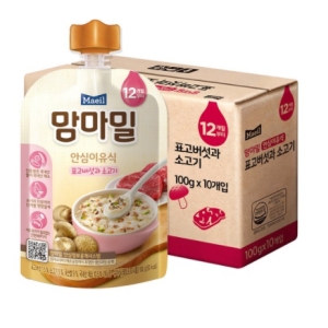 매일유업 맘마밀 안심이유식 표고버섯과 소고기 100g (30개)_이미지