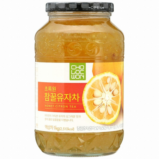 초록원 참꿀유자차 1kg (1개)_이미지