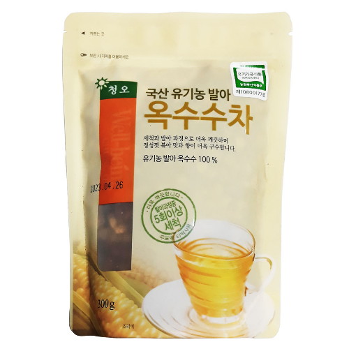청오 유기농 발아 옥수수차 알곡 300g 이강산닷컴