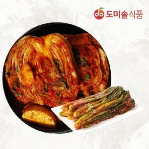 도미솔식품 사랑채 포기김치 5kg + 갓김치 1kg