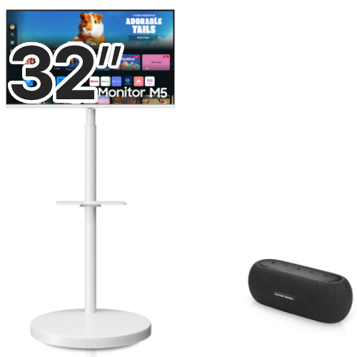 삼성전자 무빙스타일 M5 S32DM503 이동형 패키지 (삼성 무빙(선반)+하만카돈 스피커)_이미지