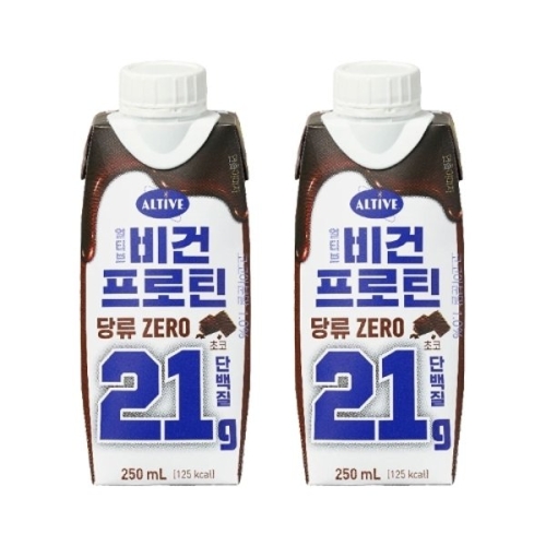 CJ제일제당 얼티브 비건프로틴 초코 250ml (2개)