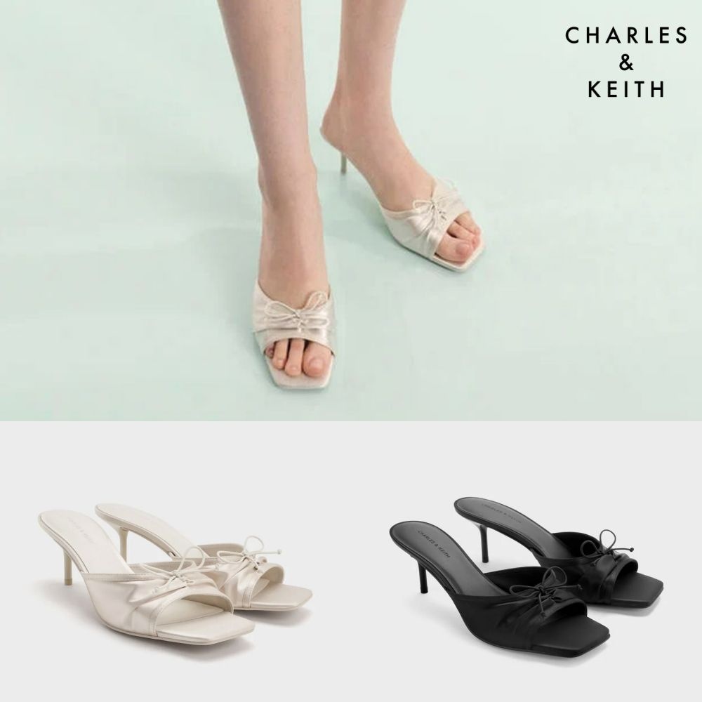 찰스앤키스 신발 사디라 새틴 러플 보우 힐 뮬 CK1-60190363_이미지