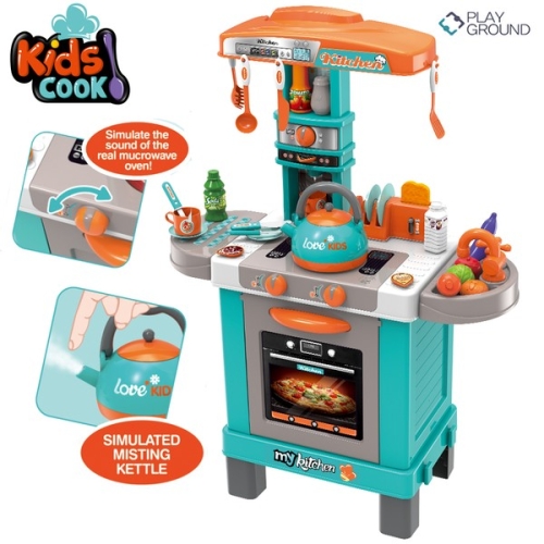 플레이그라운드 하늘썬별 리틀쉐프 수증기 나오는 주방놀이 민트 xic008939a_이미지
