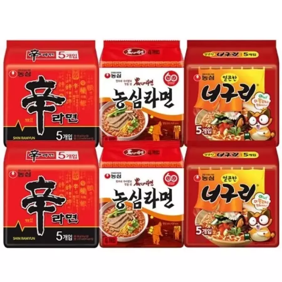 신라면10개 + 너구리10개 + 농심라면 8개