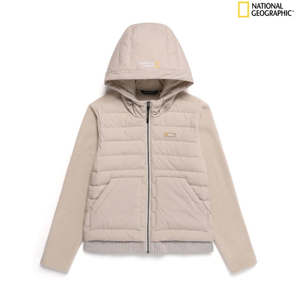 내셔널지오그래픽 퍼핀 마이크로플리스 우븐 믹스 집업 후드 자켓 N244WFT080