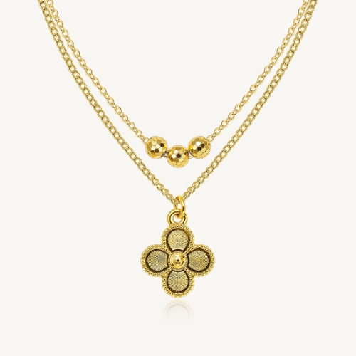 수앤진골드 채움 크로버 볼 체인 목걸이 7.5g (1개)