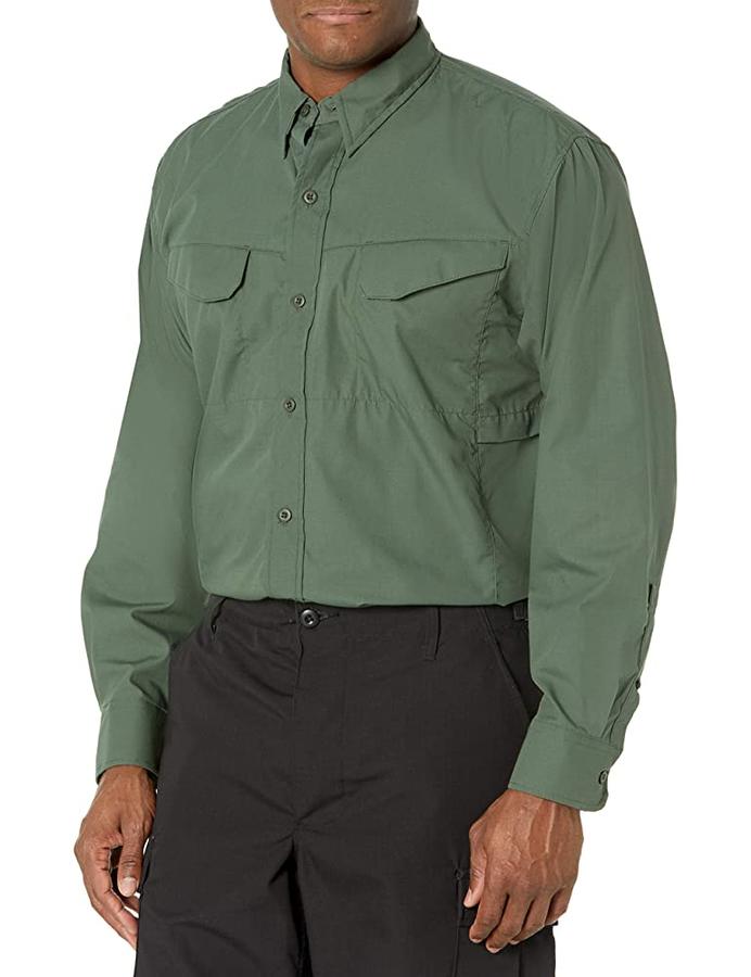시리즈 TRU-SPEC 남성용 24-7 초경량 긴소매 필드 셔츠, 올리브 드랩, 라지 105002