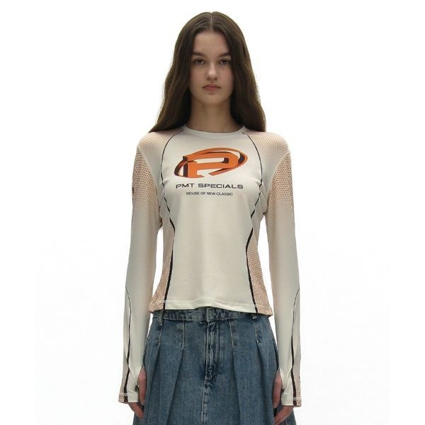 파르티멘토 PARTIMENTO WOMEN 모토 레이싱 저지 탑_아이보리 PW23AT-01IV 503814