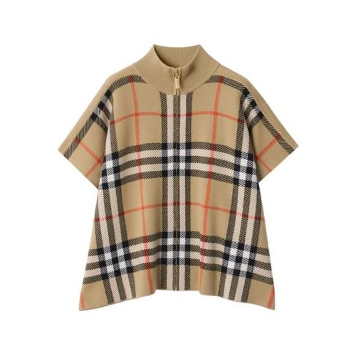 버버리 주니어 아이조벨 리버시블 체크 울 케이프 8117177 SANDIPCHECK