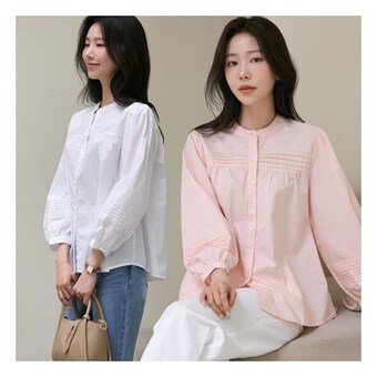 키첼 에리즈 핀턱 노카라 <b>퍼프</b> <b>블라우스</b>781692