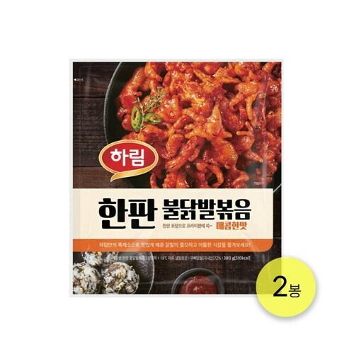 하림 IFF 한판 불닭발볶음 매콤한맛 300g (2개)