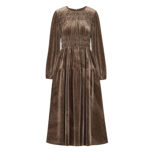 인베스트 셔링 포인트 벨루아 롱 원피스_IN5W1OP3321_이미지