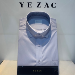 모달 스판 배색 솔리드 일반핏 반팔셔츠_YJ4MIR402GY 33996