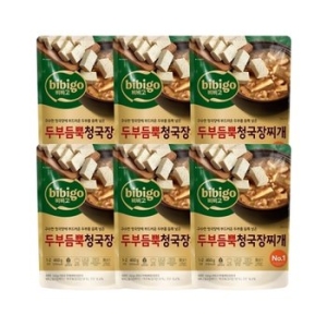 CJ제일제당 비비고 두부듬뿍 청국장찌개 460g (6개)_이미지