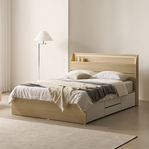 BIF보루네오 호텔라인 KC817 서랍 LED침대 Q (7존독립)